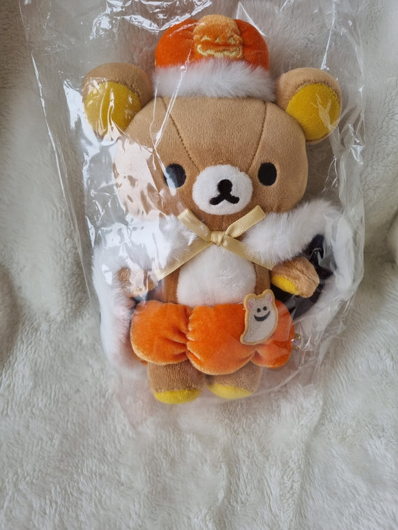 San-X Korilakkuma Magical Pumpkin Halloween Rilakkuma Small Plush, 19cm