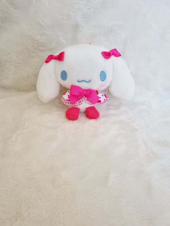 Sanrio Cinnamoroll Strawberry Dress Mascot Keychain Plush, 11cm