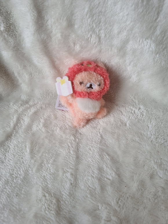 San-X Rilakkuma Niko Niko Happy For You, Sakuranokorisu (Sakura Squirrel) Badge Plush, 9cm